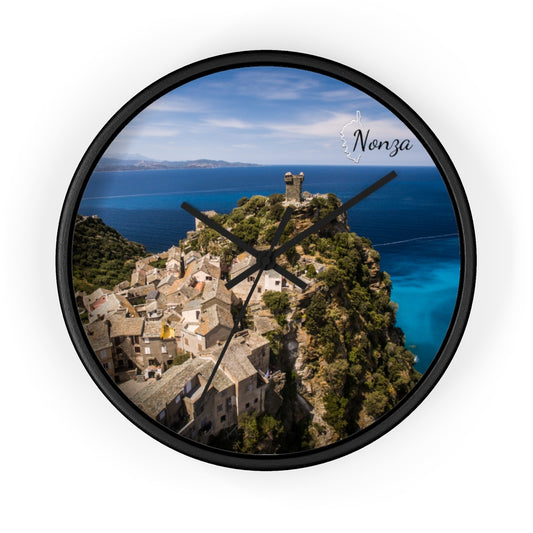 horloge Nonza Corsica - Ochju Ochju Black / Black / 10" Printify Home Decor horloge Nonza Corsica