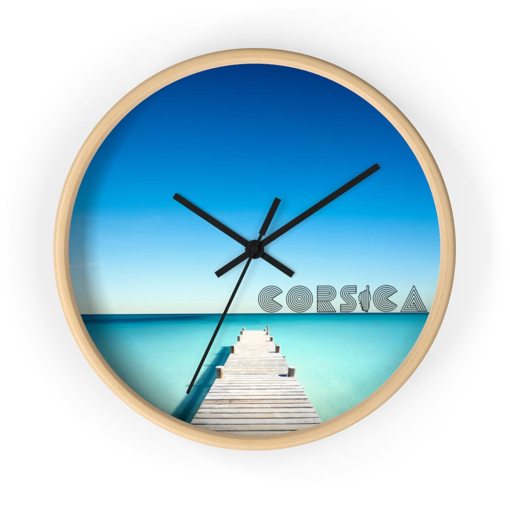 horloge murale Corsica - Ochju Ochju Wooden / Black / 10" Printify Home Decor horloge murale Corsica