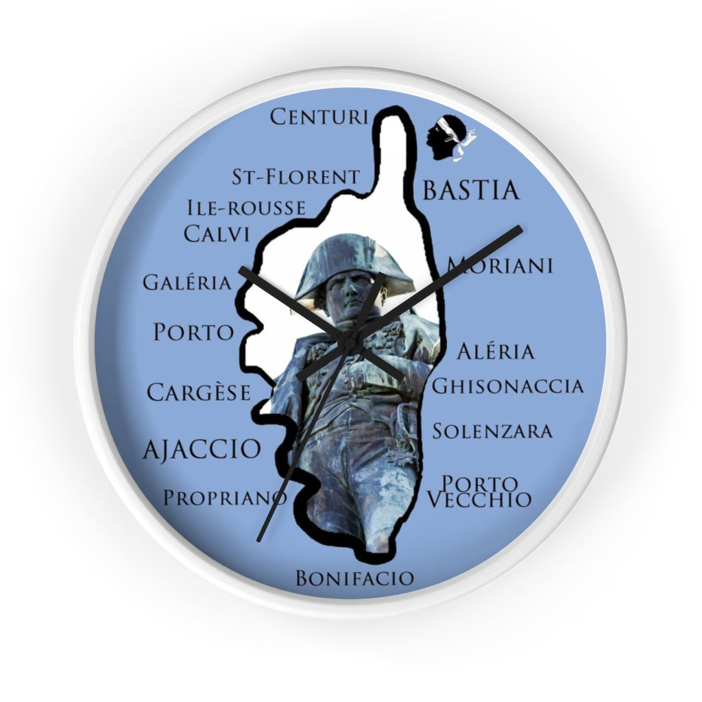 horloge murale Napoléon Corsica - Ochju Ochju White / Black / 10" Printify Home Decor horloge murale Napoléon Corsica