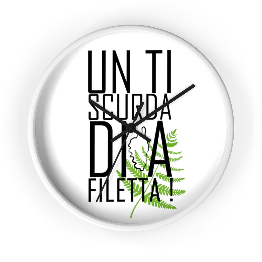 horloge murale A Filetta ! - Ochju Ochju White / Black / 10" Printify Home Decor horloge murale A Filetta !