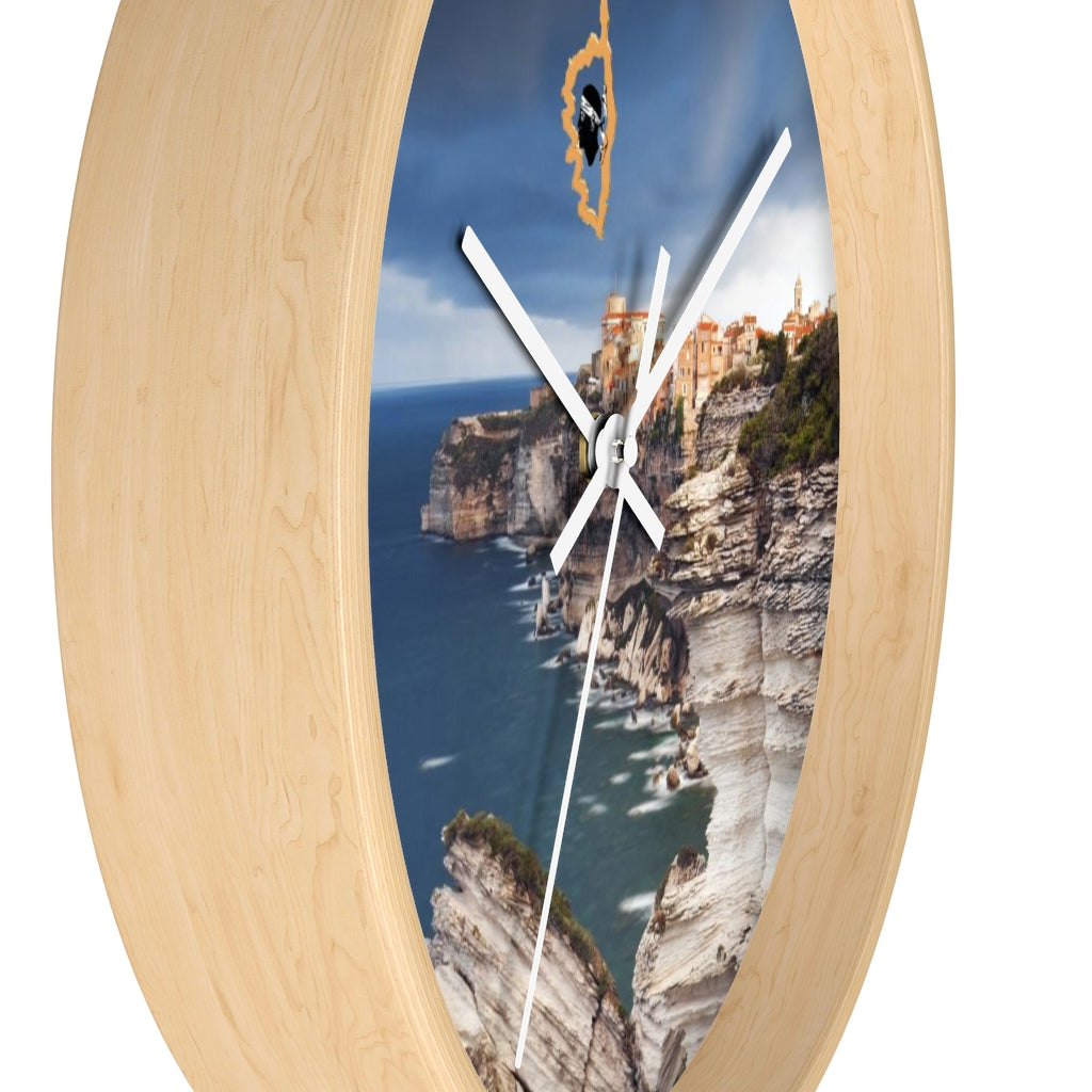 horloge murale Bonifacio Corsica - Ochju Ochju Printify Home Decor horloge murale Bonifacio Corsica