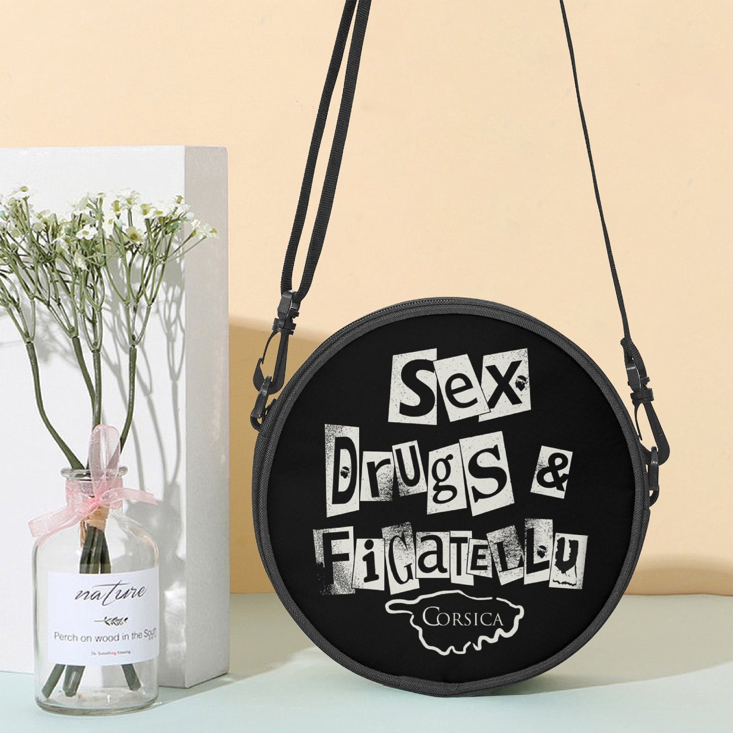 Sac cartable rond Sex Drugs & Figatellu
