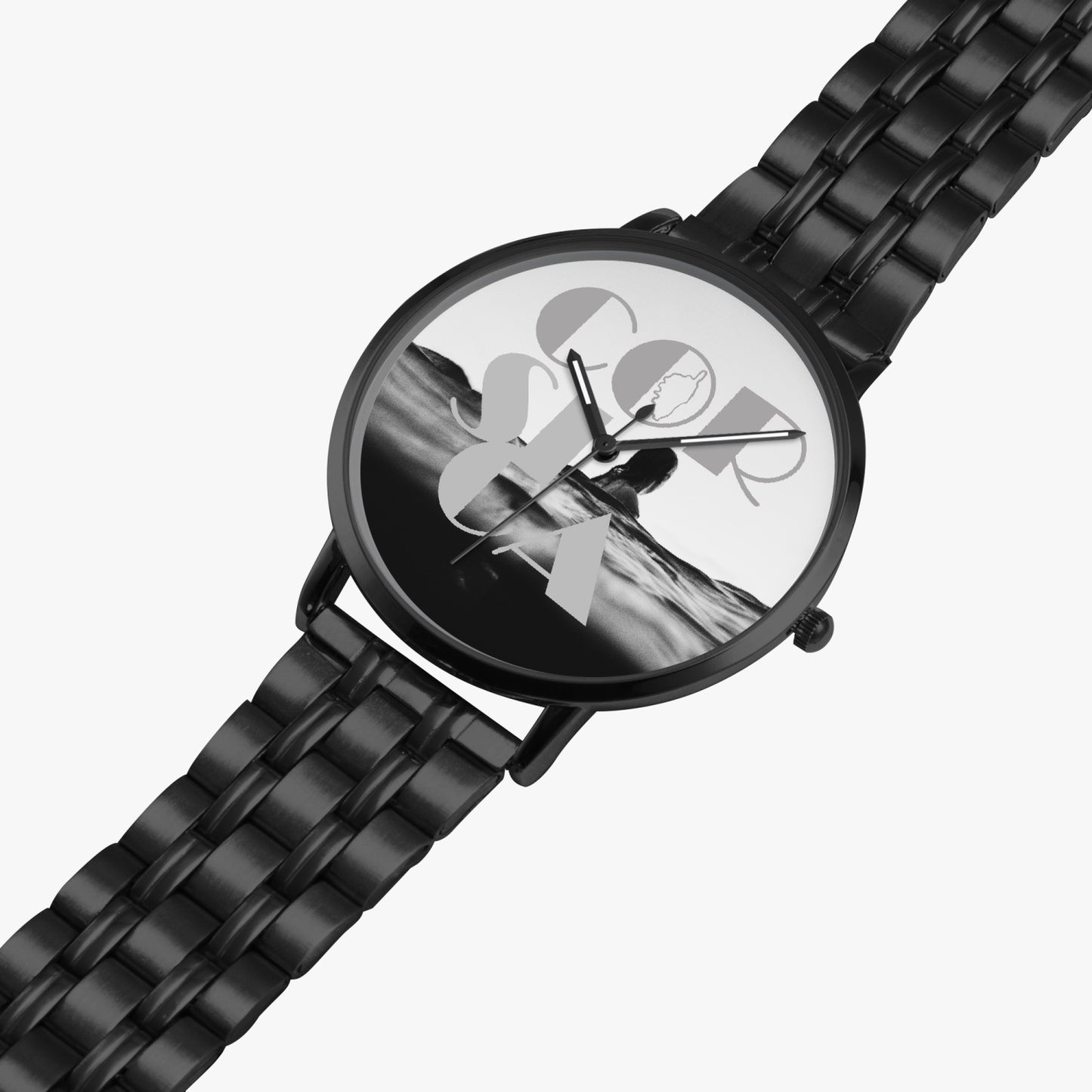 Montre à quartz avec bracelet en acier Corsica