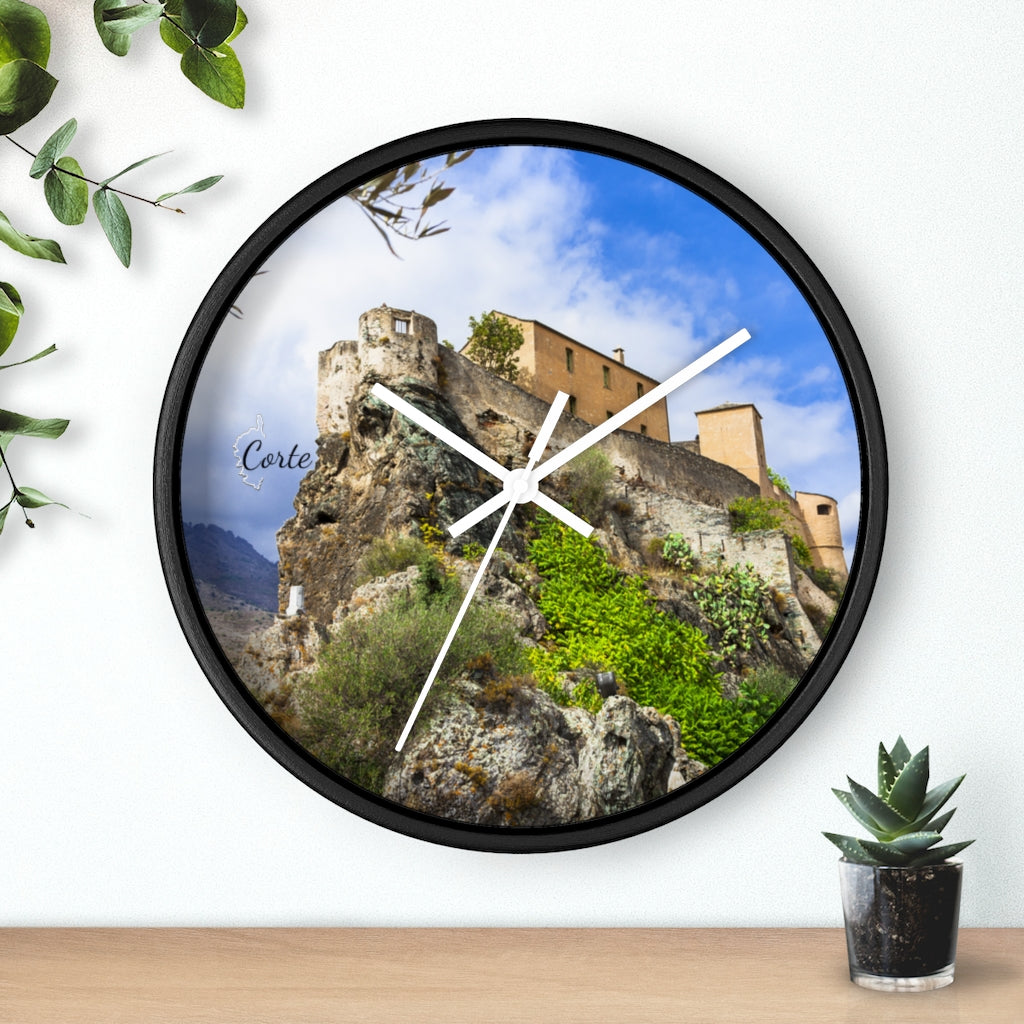 horloge murale Corte Corsica - Ochju Ochju Printify Home Decor horloge murale Corte Corsica