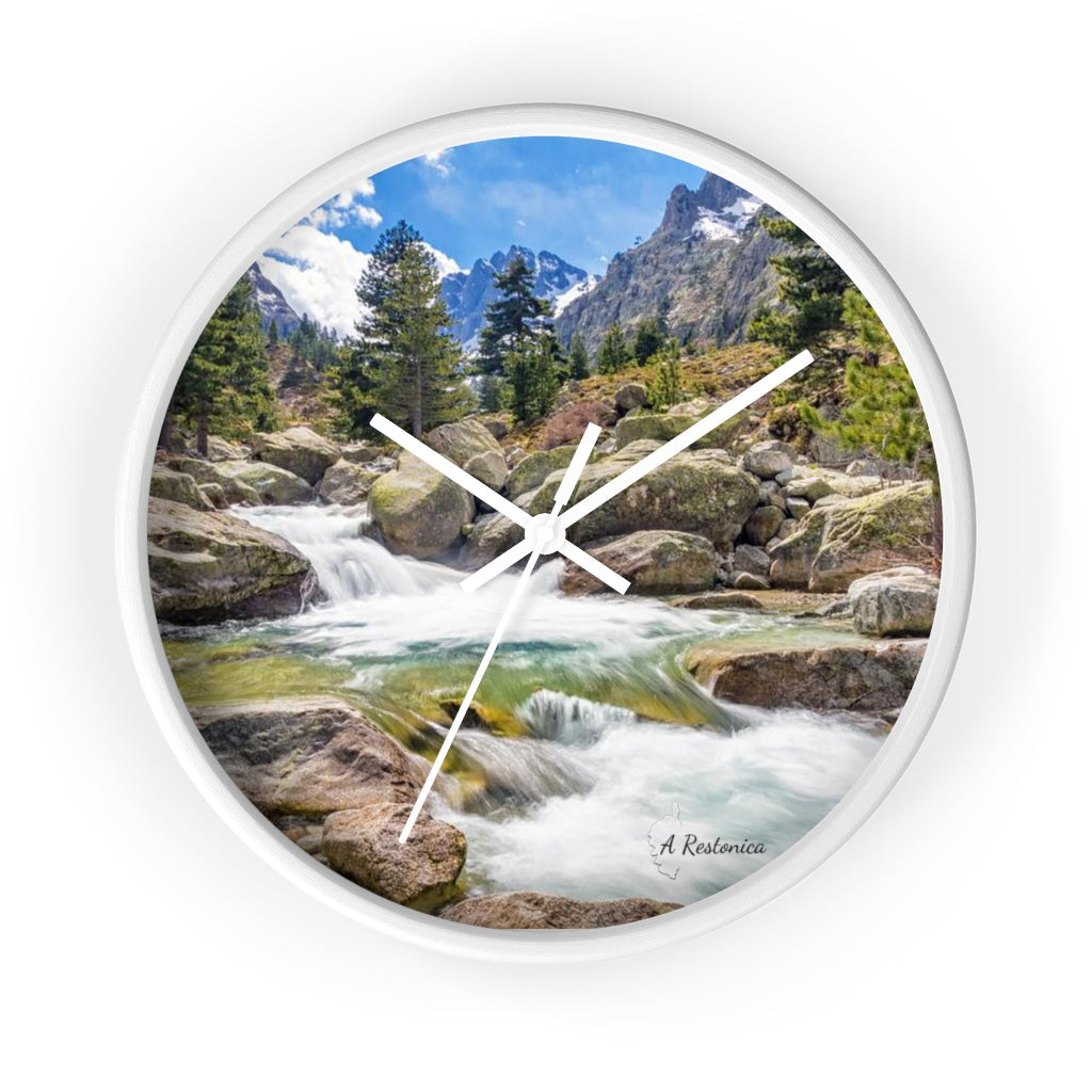 horloge A Restonica Corsica - Ochju Ochju White / White / 10" Printify Home Decor horloge A Restonica Corsica