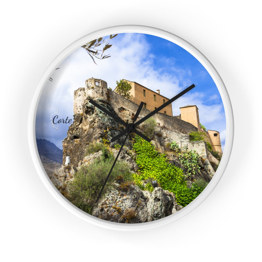 horloge murale Corte Corsica - Ochju Ochju White / Black / 10" Printify Home Decor horloge murale Corte Corsica