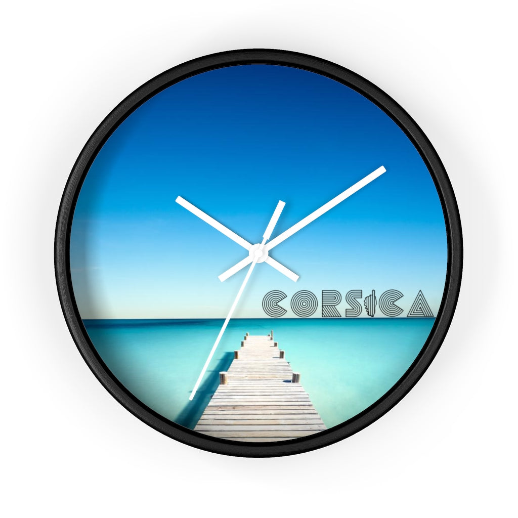 horloge murale Corsica - Ochju Ochju Black / White / 10" Printify Home Decor horloge murale Corsica