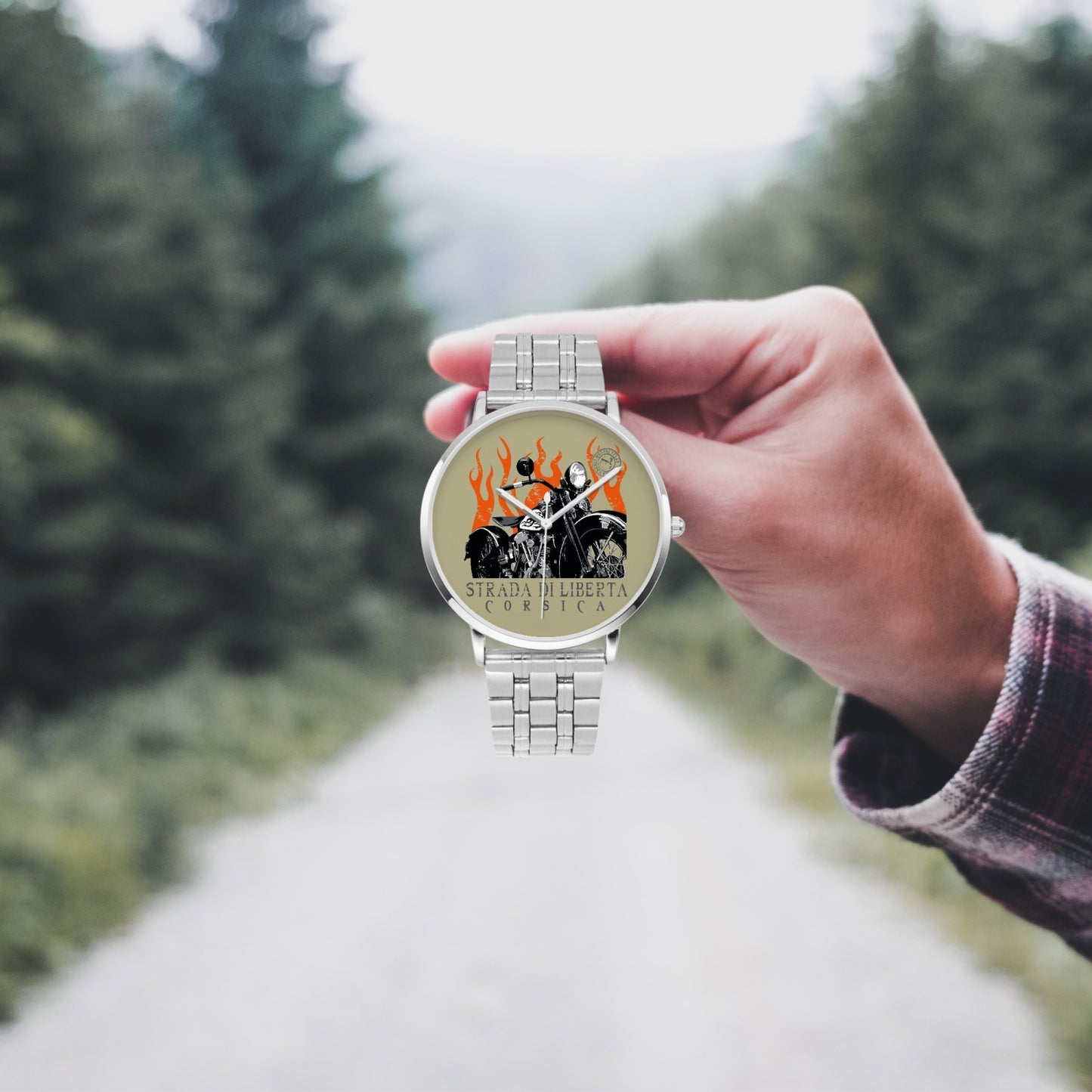 Montre à quartz avec bracelet en acier Strada di Libertà