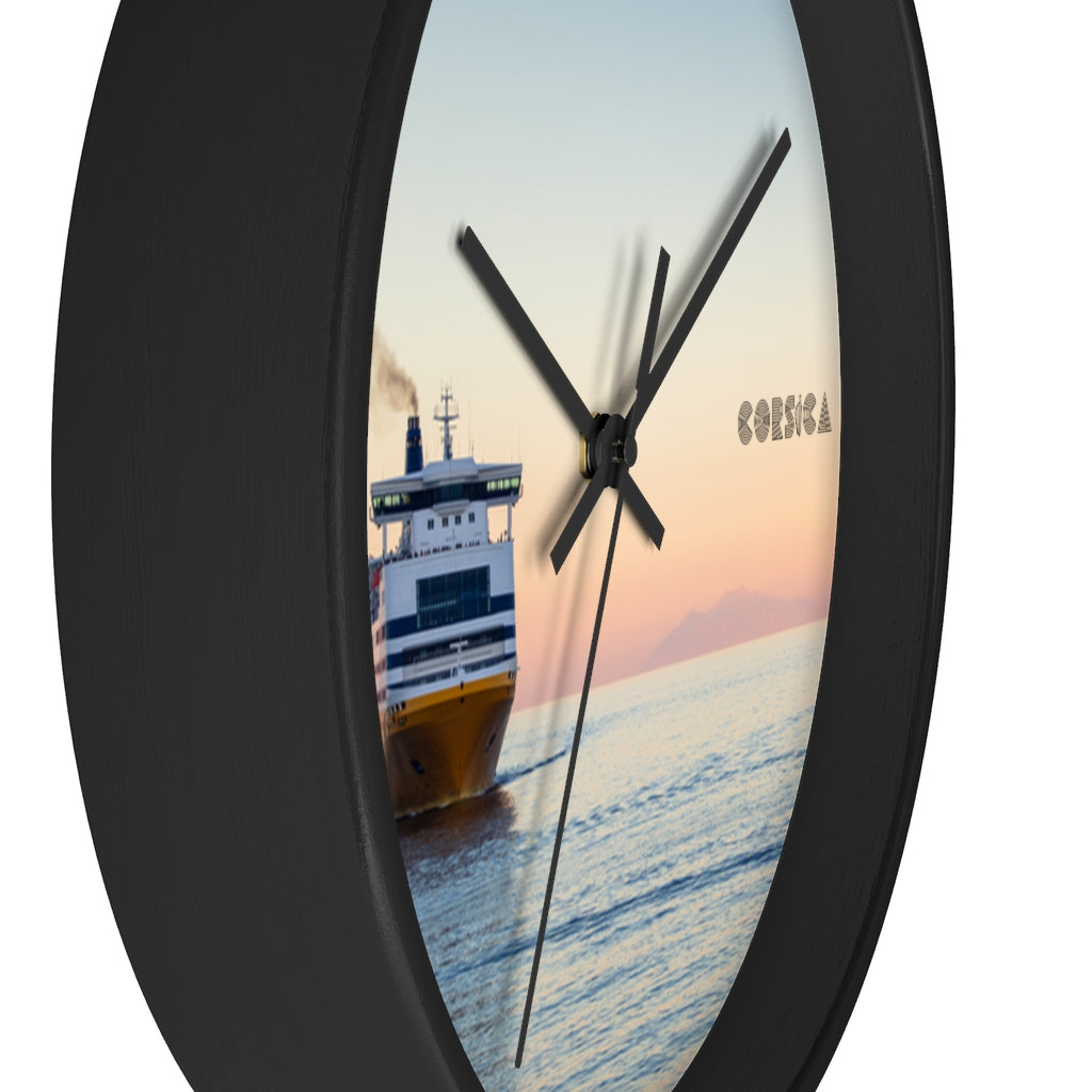 horloge murale Ferry Corsica - Ochju Ochju Printify Home Decor horloge murale Ferry Corsica