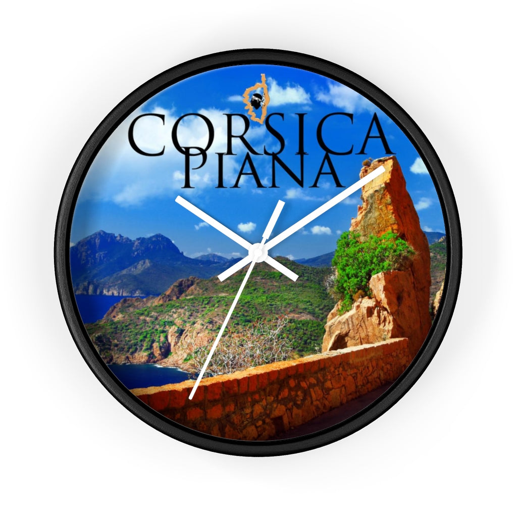 horloge Corsica Piana - Ochju Ochju Black / White / 10" Printify Home Decor horloge Corsica Piana