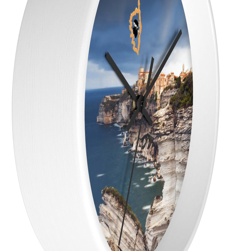 horloge murale Bonifacio Corsica - Ochju Ochju Printify Home Decor horloge murale Bonifacio Corsica