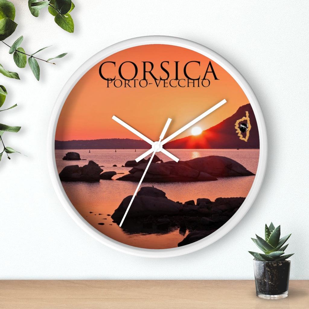 horloge Porto-Vecchio Corsica - Ochju Ochju Printify Home Decor horloge Porto-Vecchio Corsica