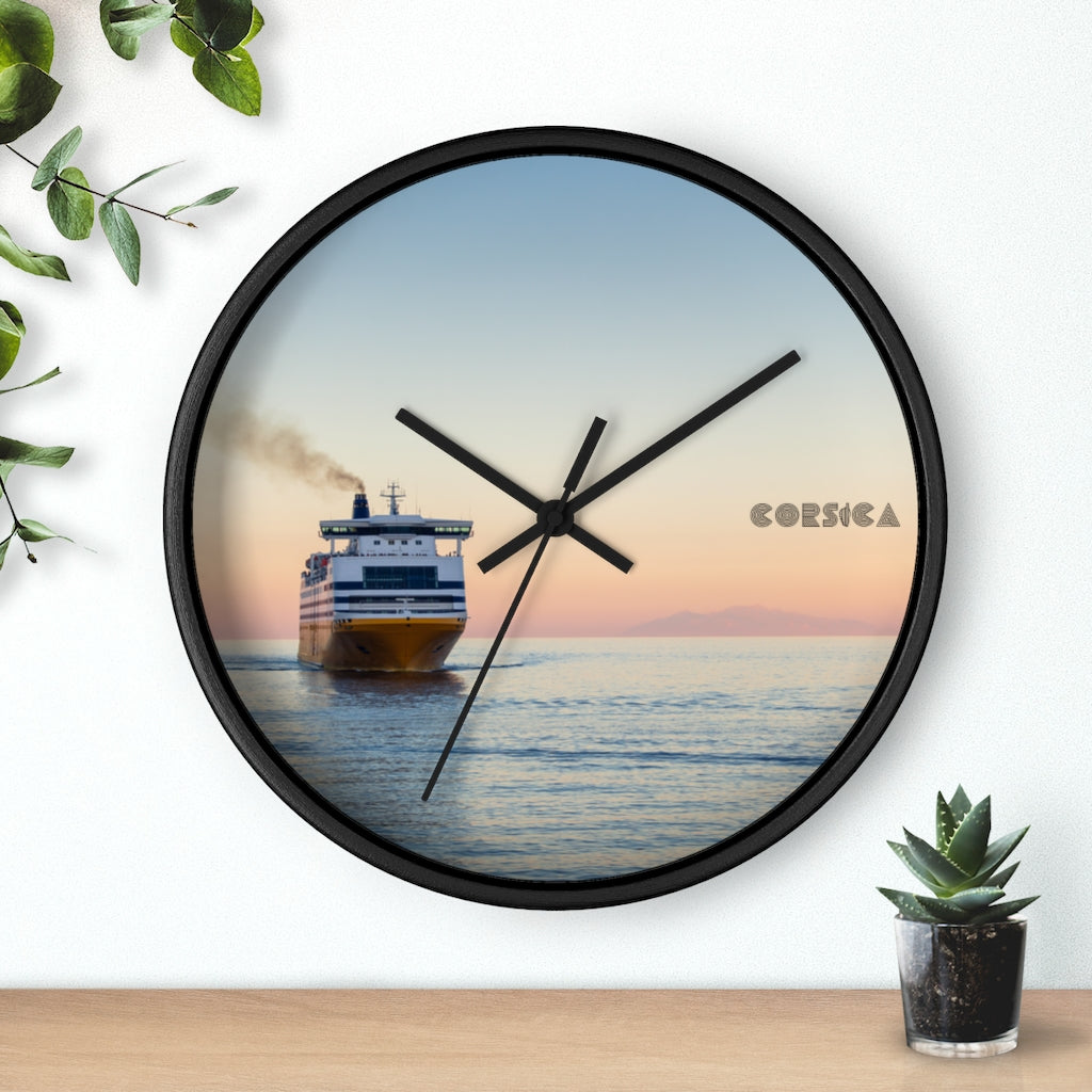 horloge murale Ferry Corsica - Ochju Ochju Printify Home Decor horloge murale Ferry Corsica