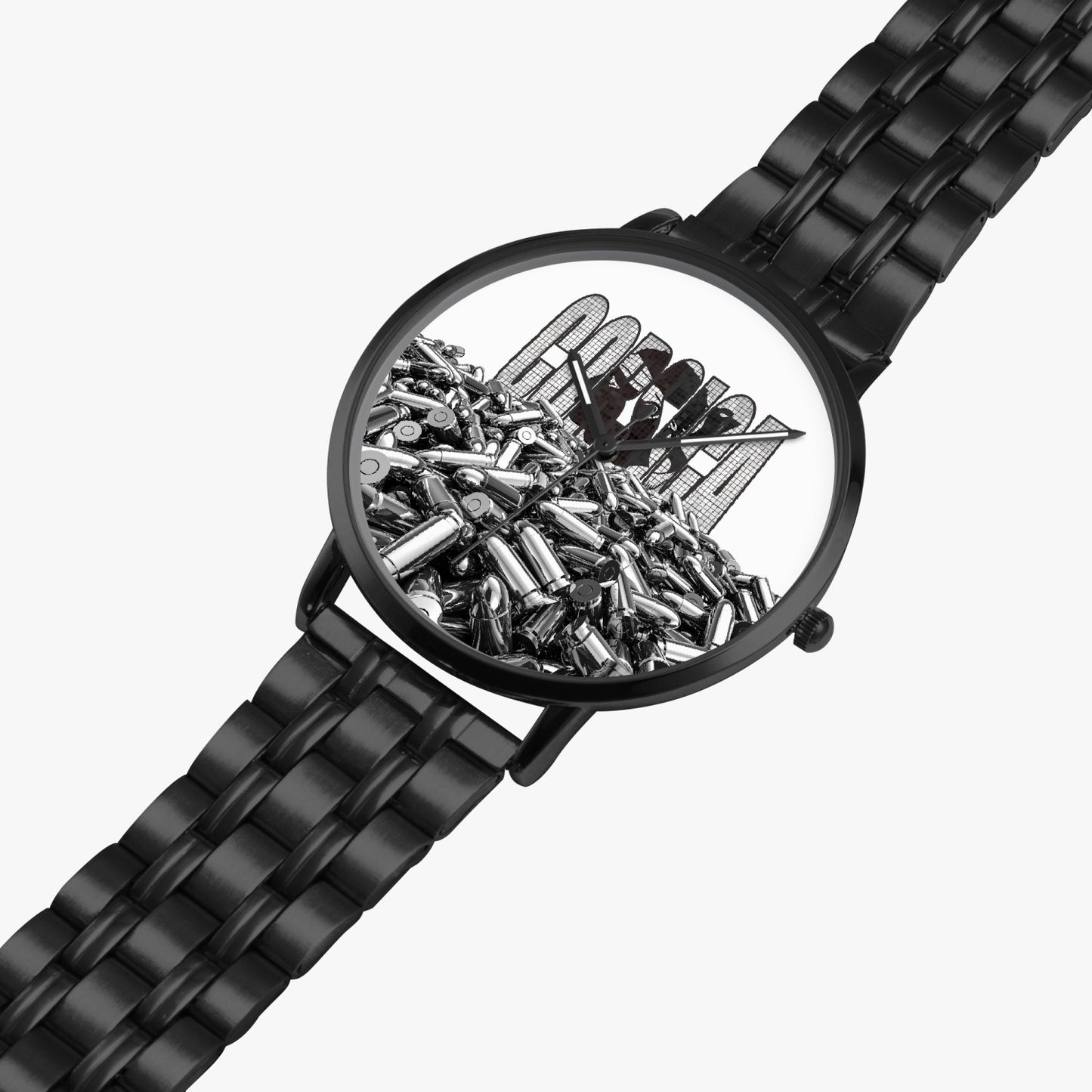 Montre à quartz avec bracelet en acier Balles Corses