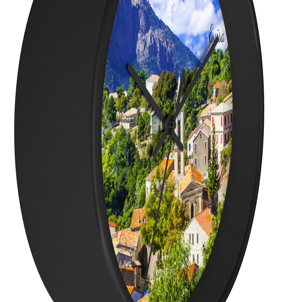 horloge murale Evisa Corsica - Ochju Ochju Printify Home Decor horloge murale Evisa Corsica