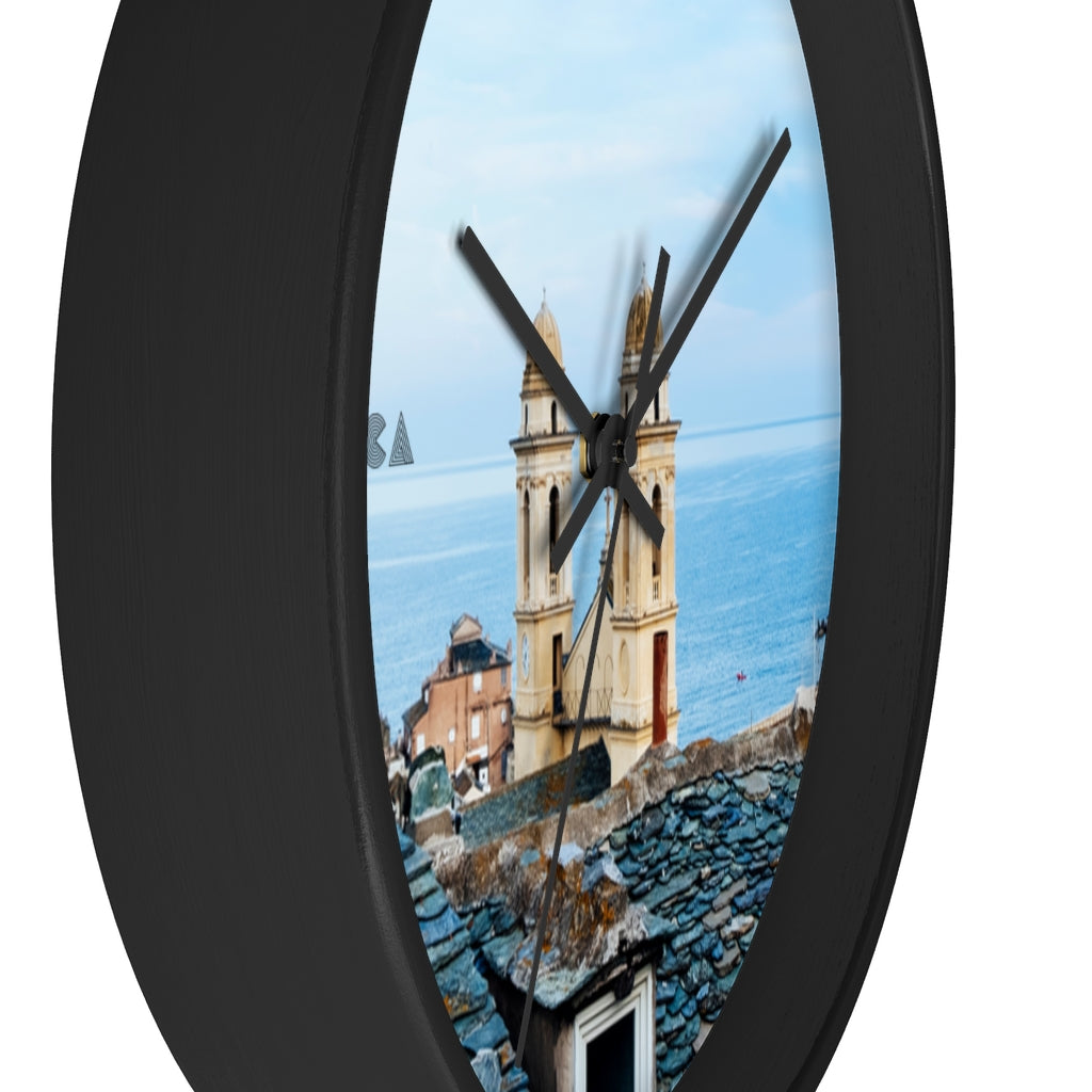 horloge murale Bastia (St-Jean) Corsica - Ochju Ochju Printify Home Decor horloge murale Bastia (St-Jean) Corsica