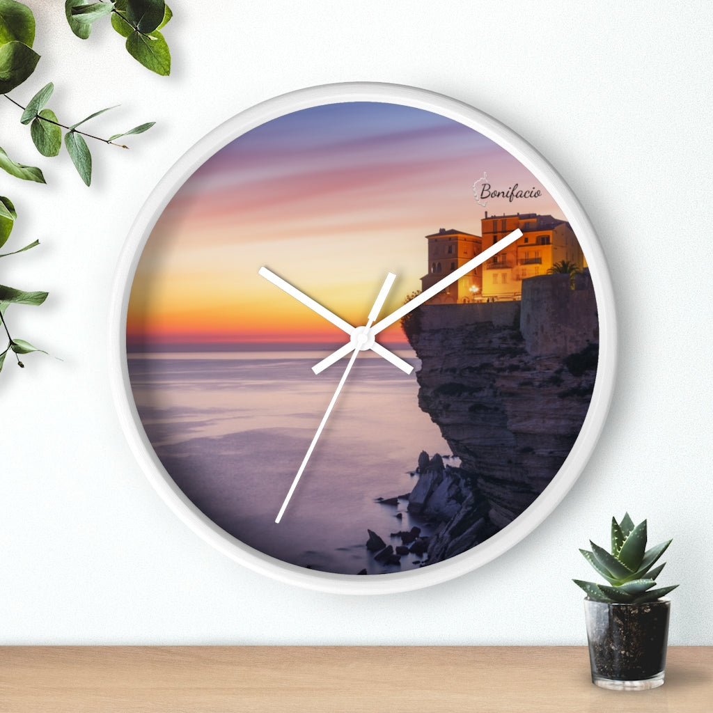 horloge Bonifacio Corsica - Ochju Ochju Printify Home Decor horloge Bonifacio Corsica