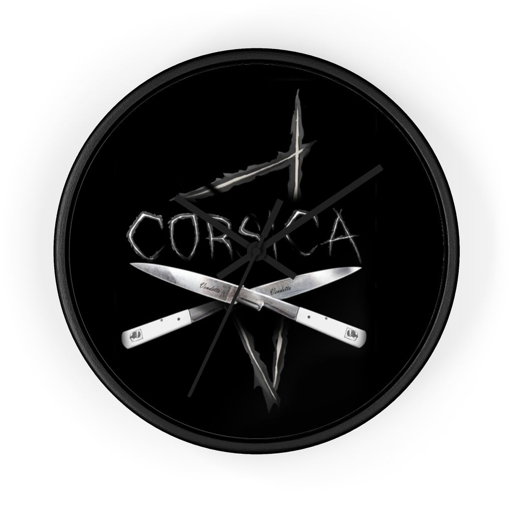 horloge Vendetta Corsa - Ochju Ochju Black / Black / 10" Printify Home Decor horloge Vendetta Corsa