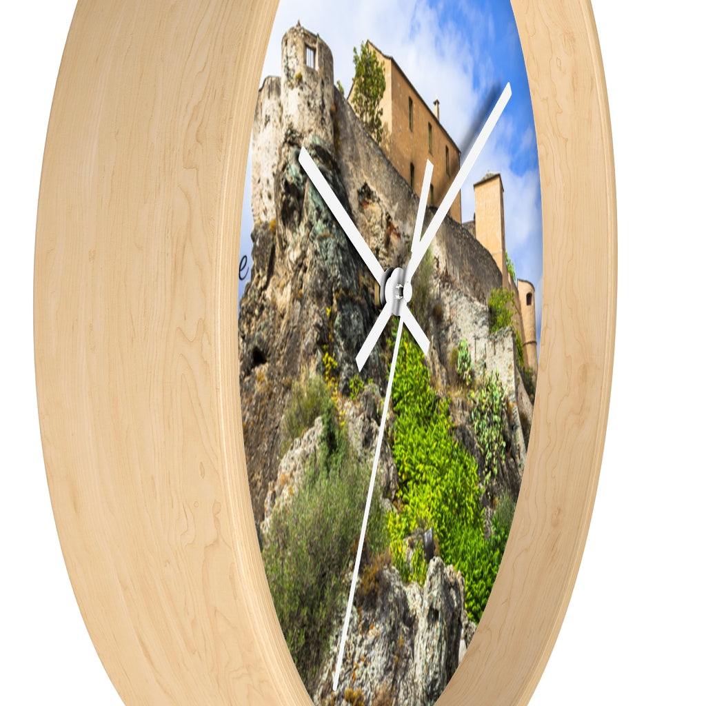 horloge murale Corte Corsica - Ochju Ochju Printify Home Decor horloge murale Corte Corsica