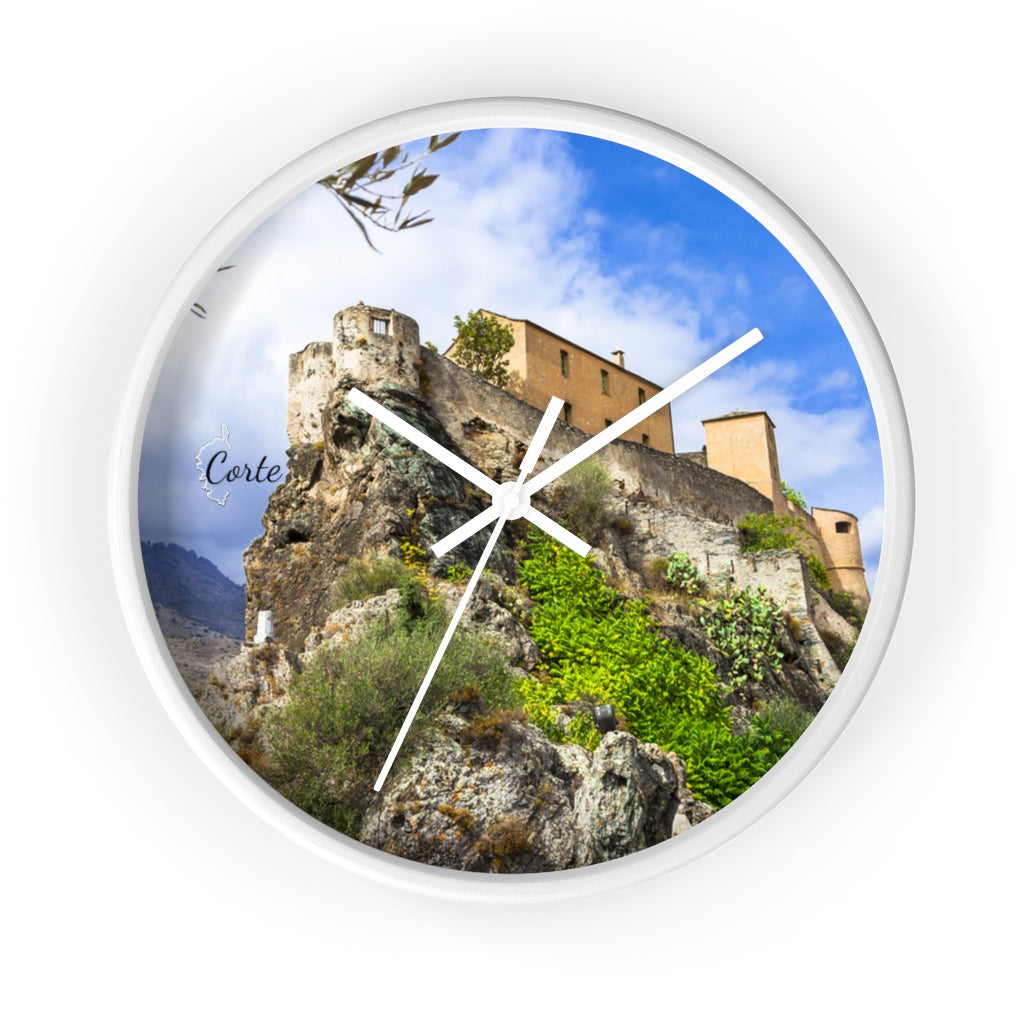 horloge murale Corte Corsica - Ochju Ochju White / White / 10" Printify Home Decor horloge murale Corte Corsica