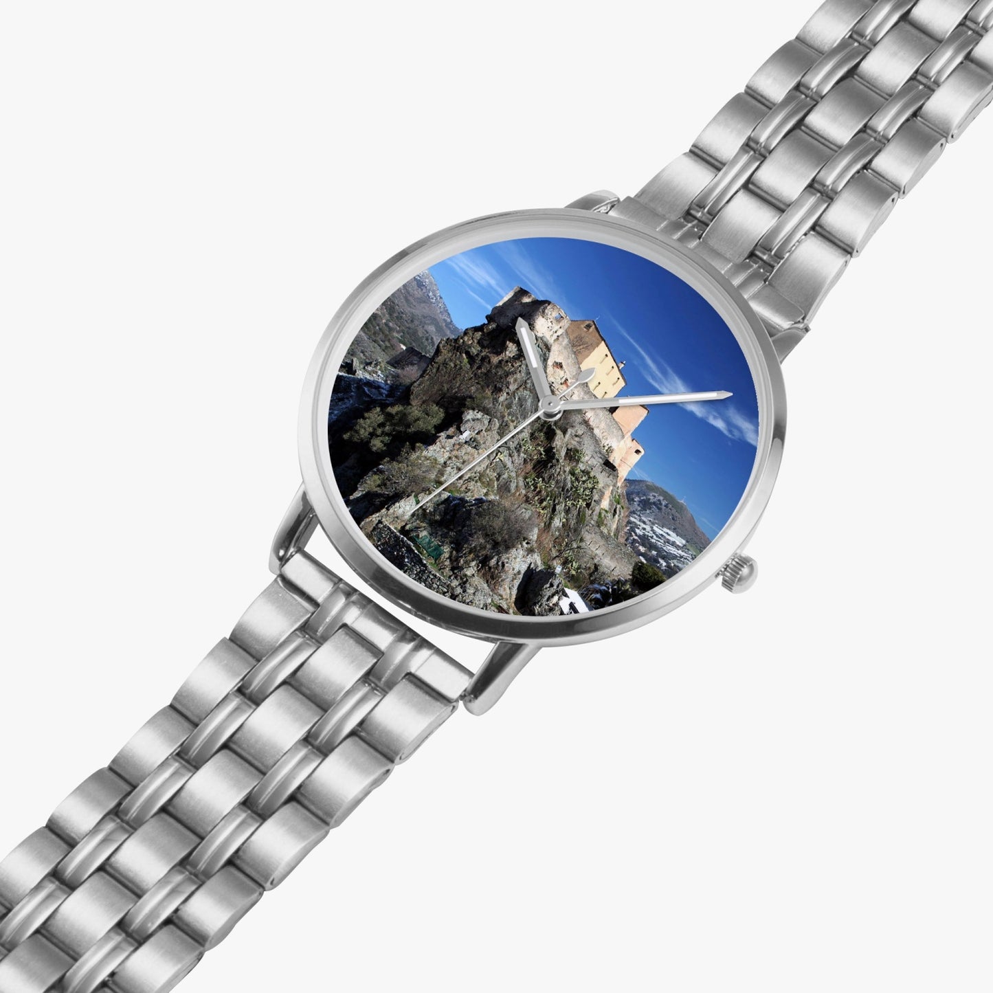 Montre à quartz avec bracelet en acier Corte