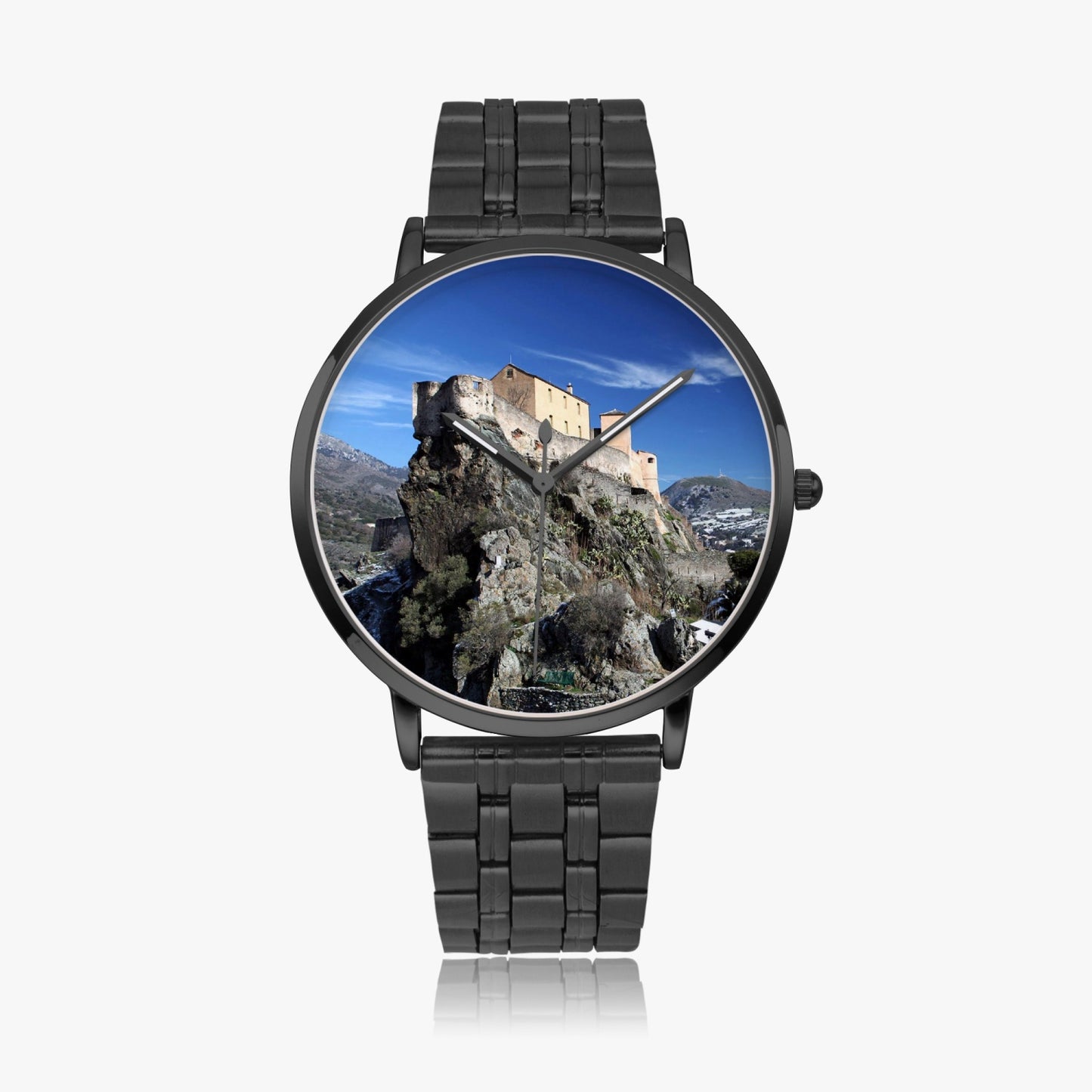 Montre à quartz avec bracelet en acier Corte