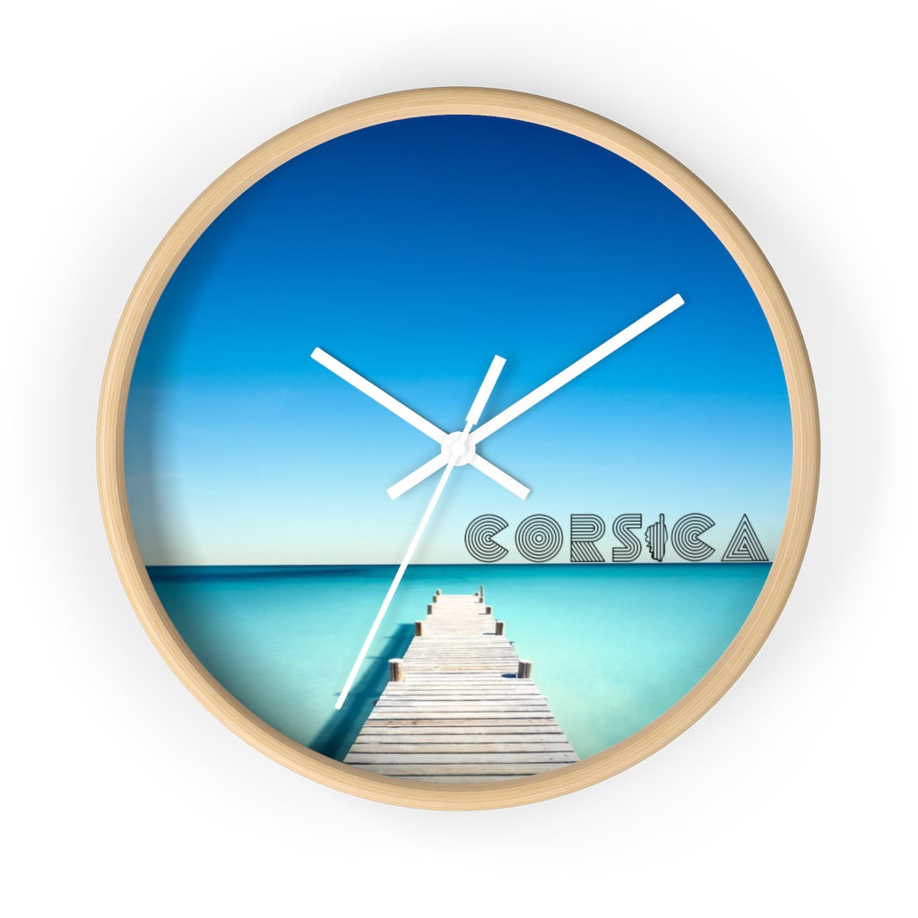 horloge murale Corsica - Ochju Ochju Wooden / White / 10" Printify Home Decor horloge murale Corsica