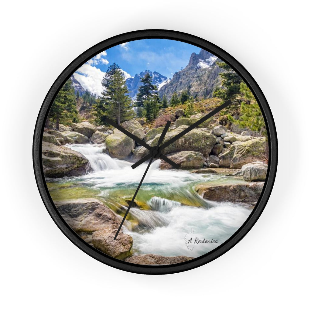 horloge A Restonica Corsica - Ochju Ochju Black / Black / 10" Printify Home Decor horloge A Restonica Corsica