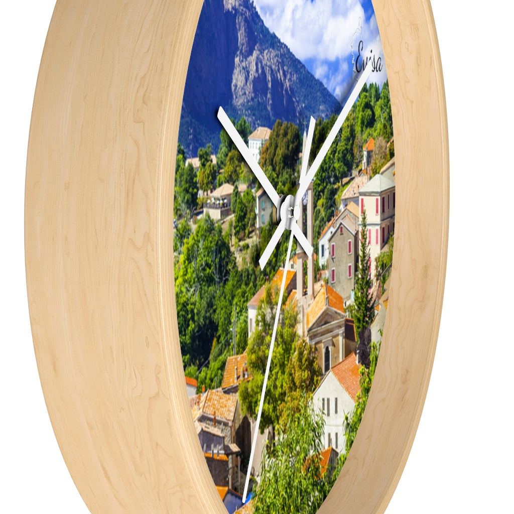 horloge murale Evisa Corsica - Ochju Ochju Printify Home Decor horloge murale Evisa Corsica