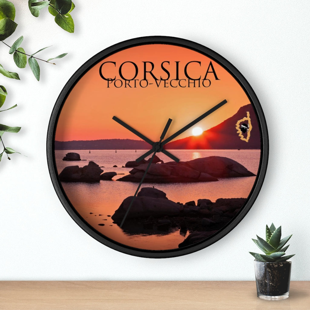 horloge Porto-Vecchio Corsica - Ochju Ochju Printify Home Decor horloge Porto-Vecchio Corsica
