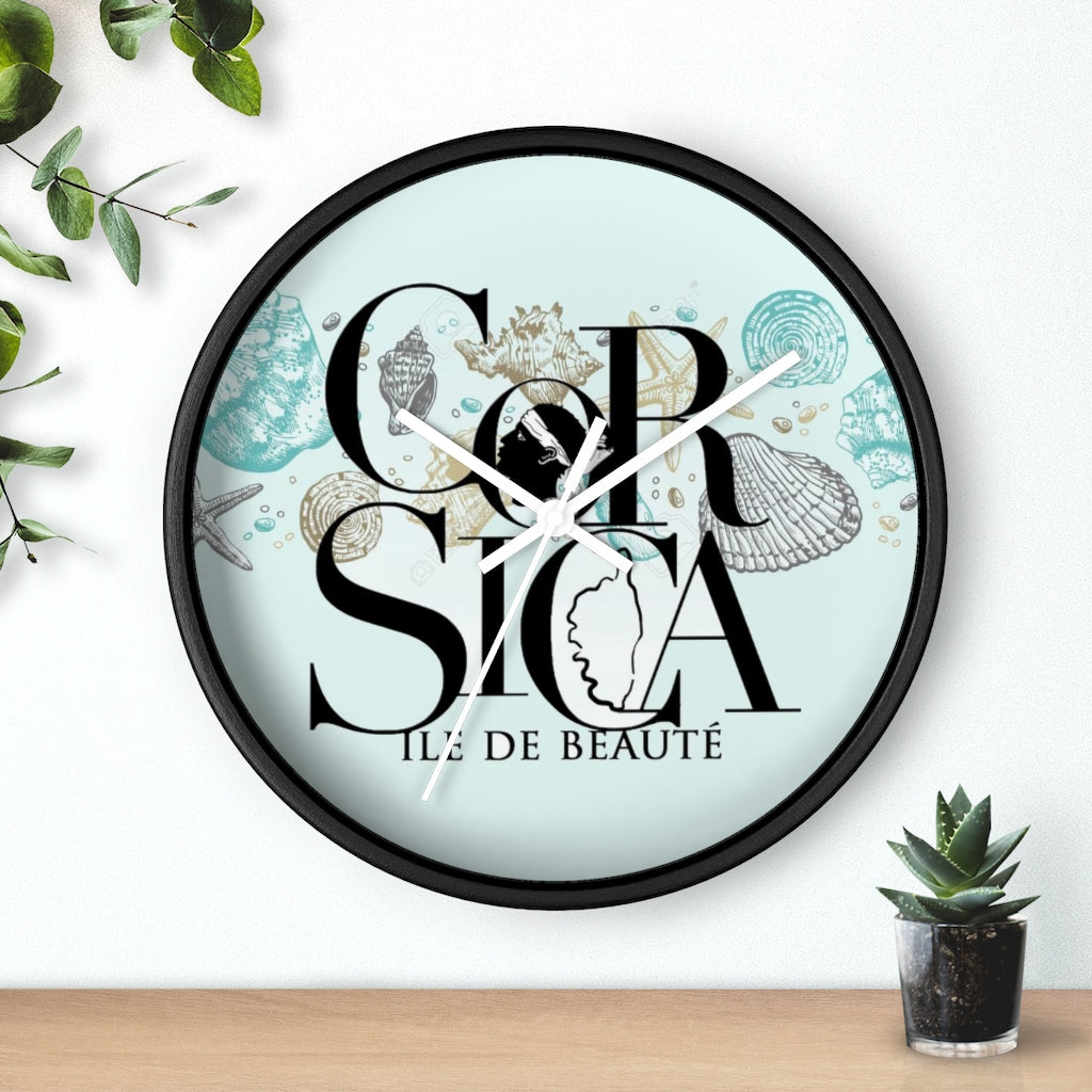 horloge Corsica Île de Beauté - Ochju Ochju Printify Home Decor horloge Corsica Île de Beauté