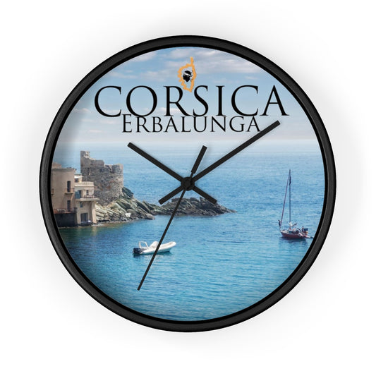 horloge Corsica Erbalunga - Ochju Ochju Black / Black / 10" Printify Home Decor horloge Corsica Erbalunga