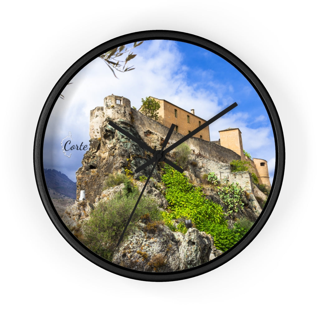 horloge murale Corte Corsica - Ochju Ochju Black / Black / 10" Printify Home Decor horloge murale Corte Corsica