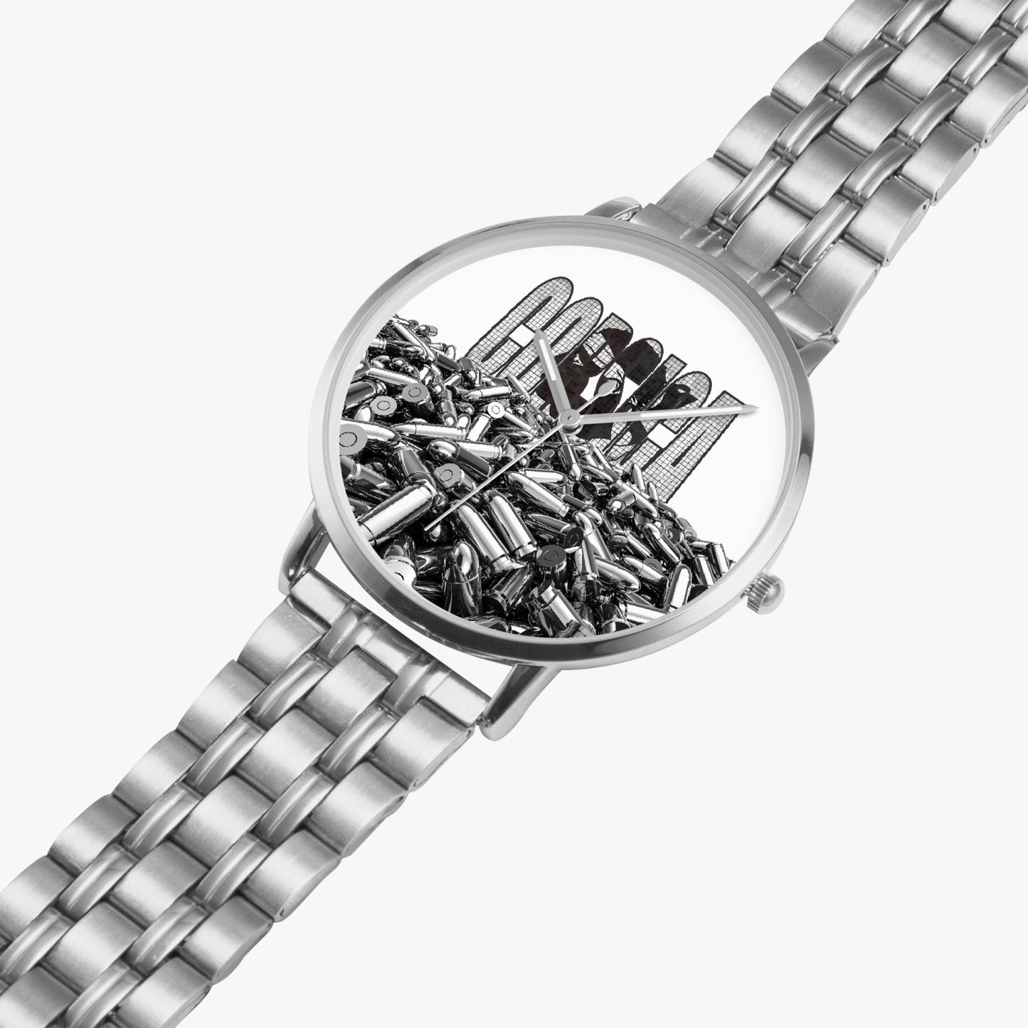 Montre à quartz avec bracelet en acier Balles Corses