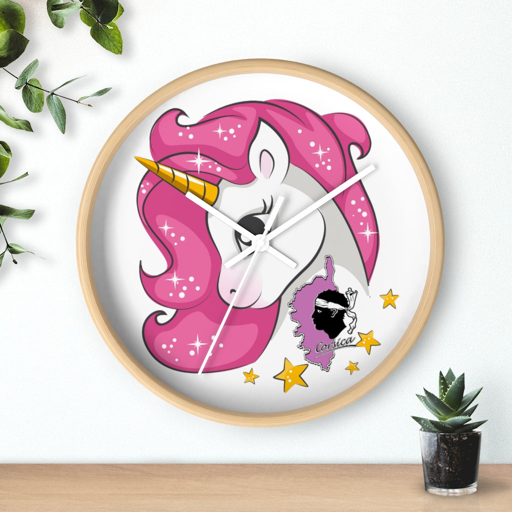 horloge murale Licorne Corse - Ochju Ochju Printify Home Decor horloge murale Licorne Corse