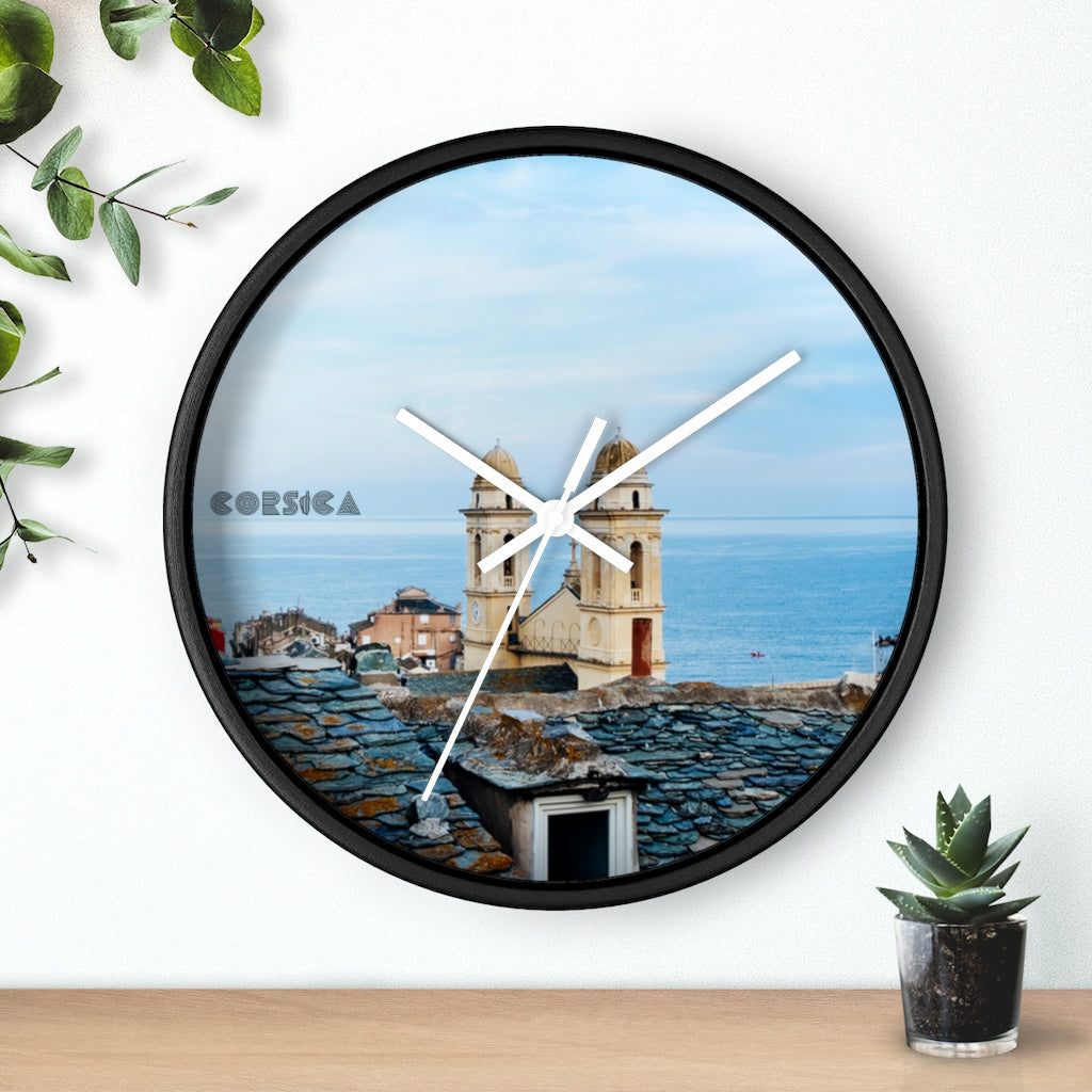 horloge murale Bastia (St-Jean) Corsica - Ochju Ochju Printify Home Decor horloge murale Bastia (St-Jean) Corsica