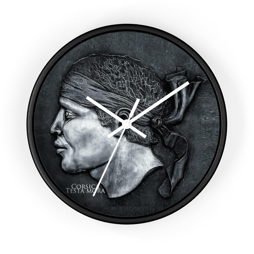 horloge Testa Mora Corsica - Ochju Ochju Black / White / 10" Printify Home Decor horloge Testa Mora Corsica