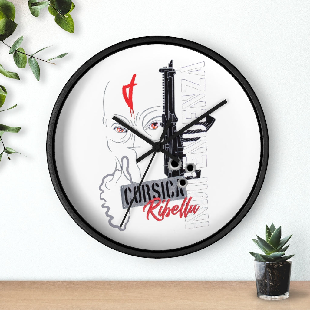 horloge murale Indipendenza Corsica - Ochju Ochju Printify Home Decor horloge murale Indipendenza Corsica