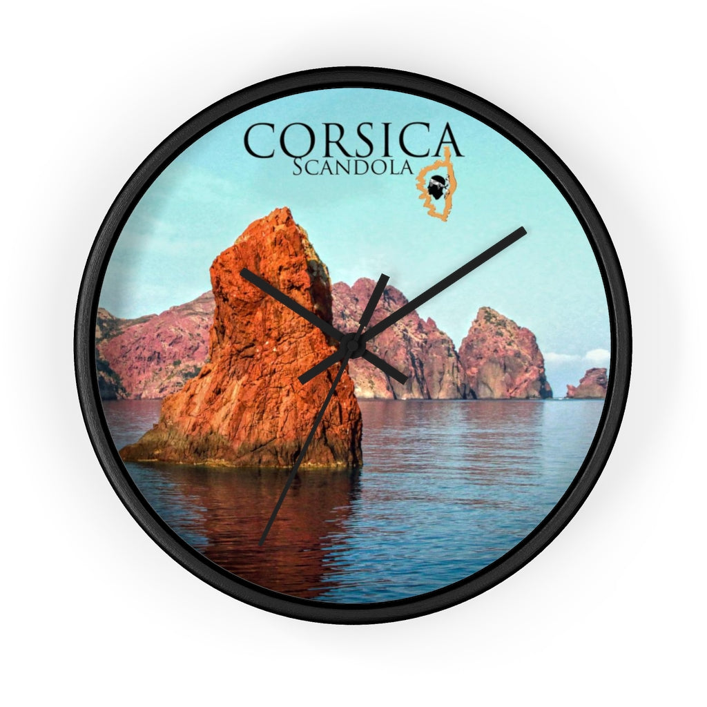 horloge Scandola Corsica - Ochju Ochju Black / Black / 10" Printify Home Decor horloge Scandola Corsica