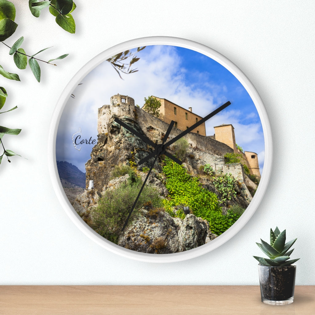 horloge murale Corte Corsica - Ochju Ochju Printify Home Decor horloge murale Corte Corsica