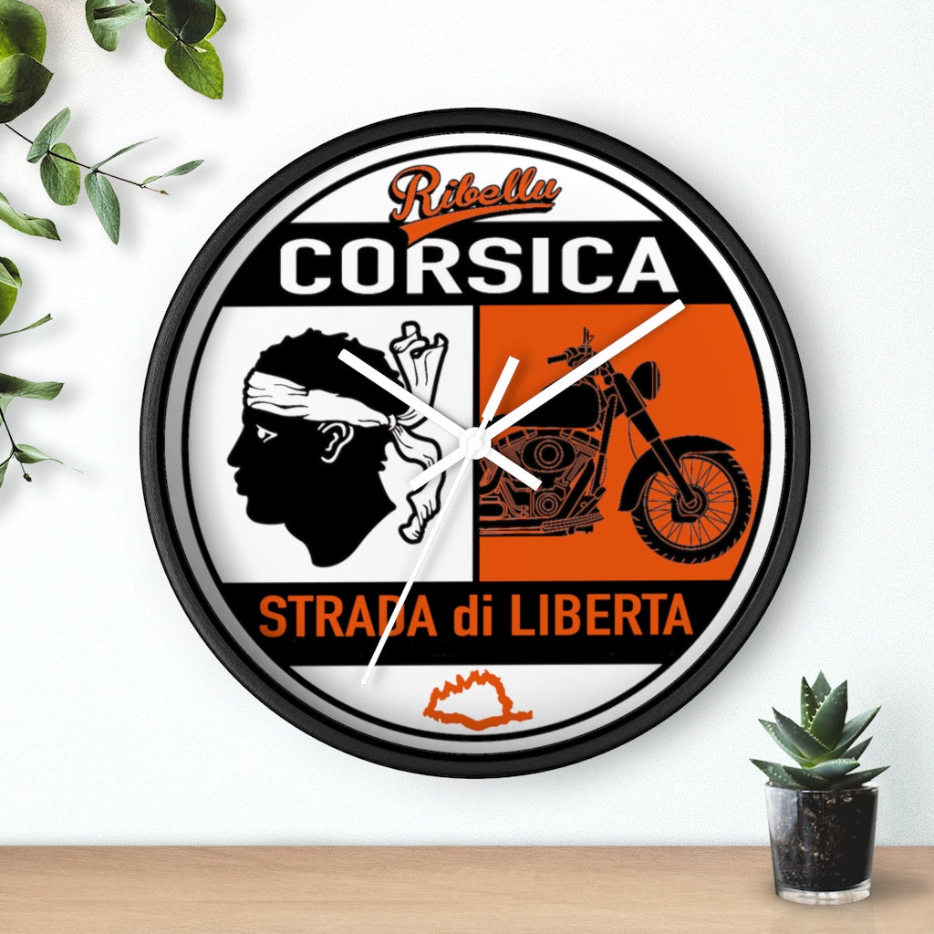 horloge murale Strada Di Libertà - Ochju Ochju Printify Home Decor horloge murale Strada Di Libertà