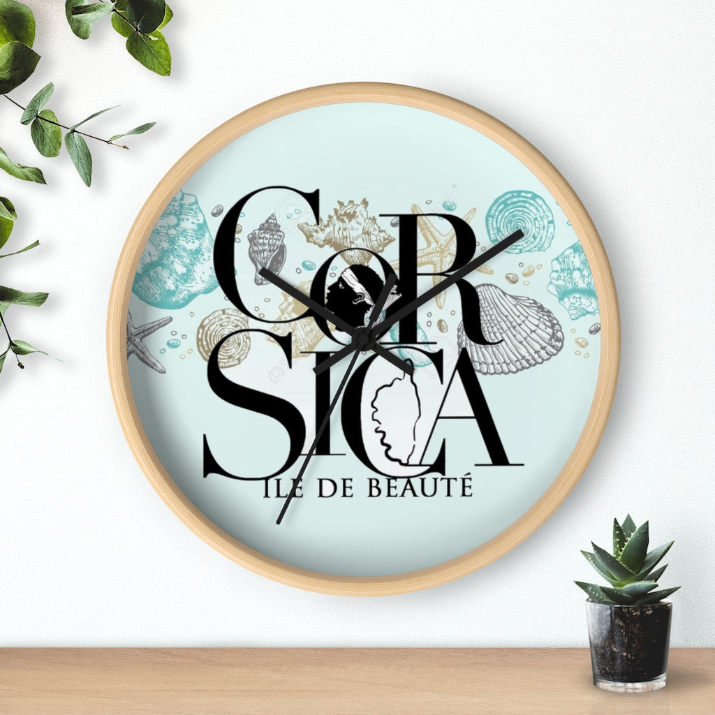 horloge Corsica Île de Beauté - Ochju Ochju Printify Home Decor horloge Corsica Île de Beauté