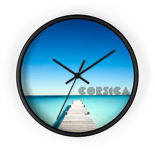 horloge murale Corsica - Ochju Ochju Black / Black / 10" Printify Home Decor horloge murale Corsica