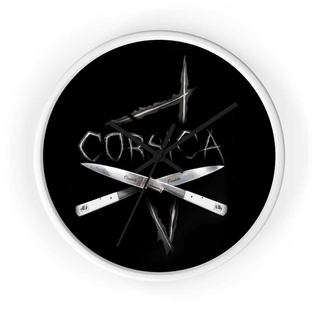 horloge Vendetta Corsa - Ochju Ochju White / Black / 10" Printify Home Decor horloge Vendetta Corsa