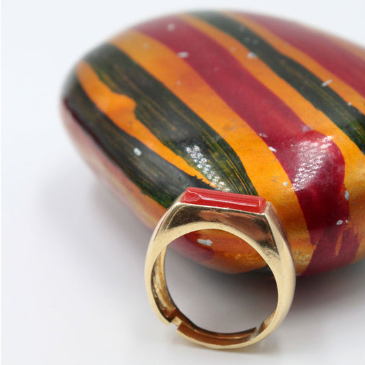 Bague Corail, anneau vermeil ou Argent - Ochju Ochju Express Diffusion Service Souvenirs de Corse Bague Corail, anneau vermeil ou Argent