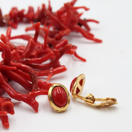 Boucles Corail, ovales clips
