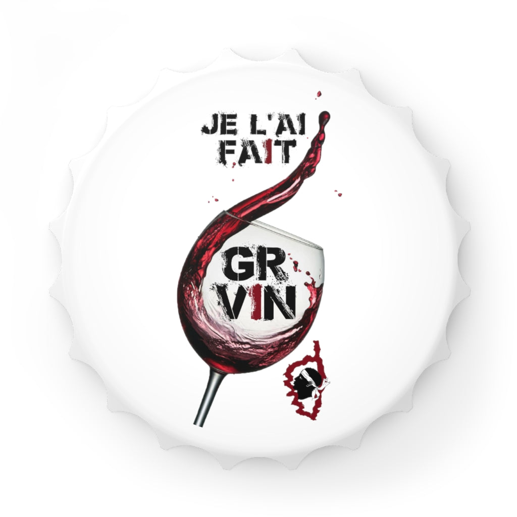 Magnet décapsuleur GR Vin Corsica - Ochju Ochju One size / White Printify Accessories Magnet décapsuleur GR Vin Corsica