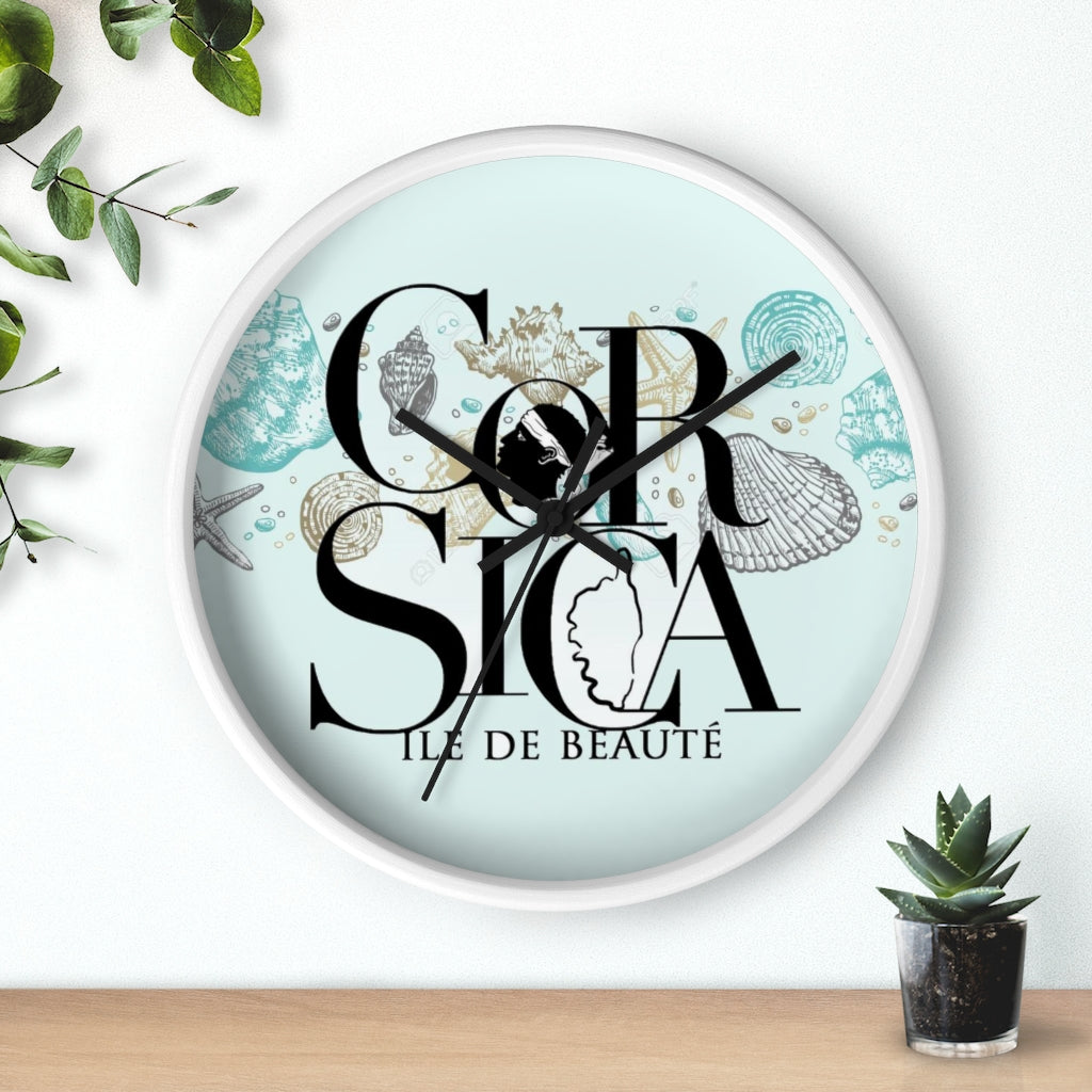 horloge Corsica Île de Beauté - Ochju Ochju Printify Home Decor horloge Corsica Île de Beauté