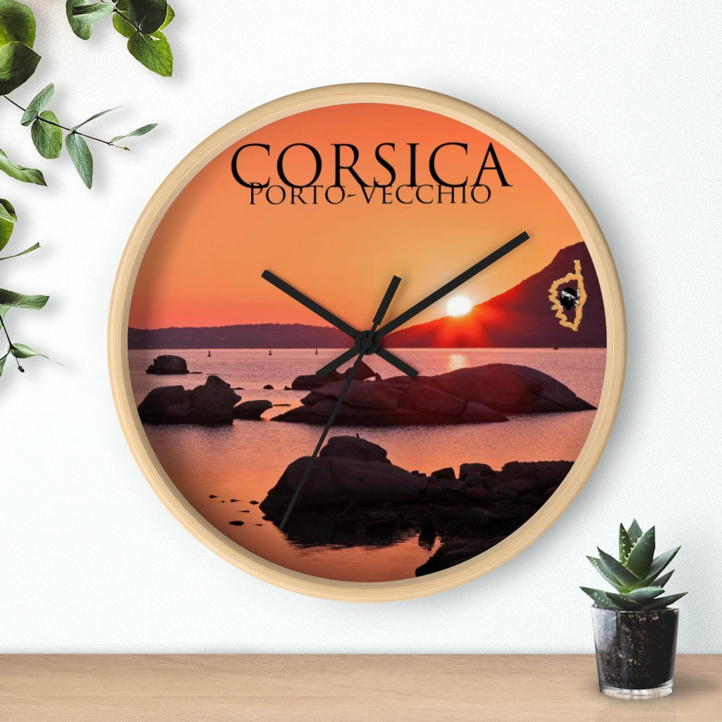 horloge Porto-Vecchio Corsica - Ochju Ochju Printify Home Decor horloge Porto-Vecchio Corsica