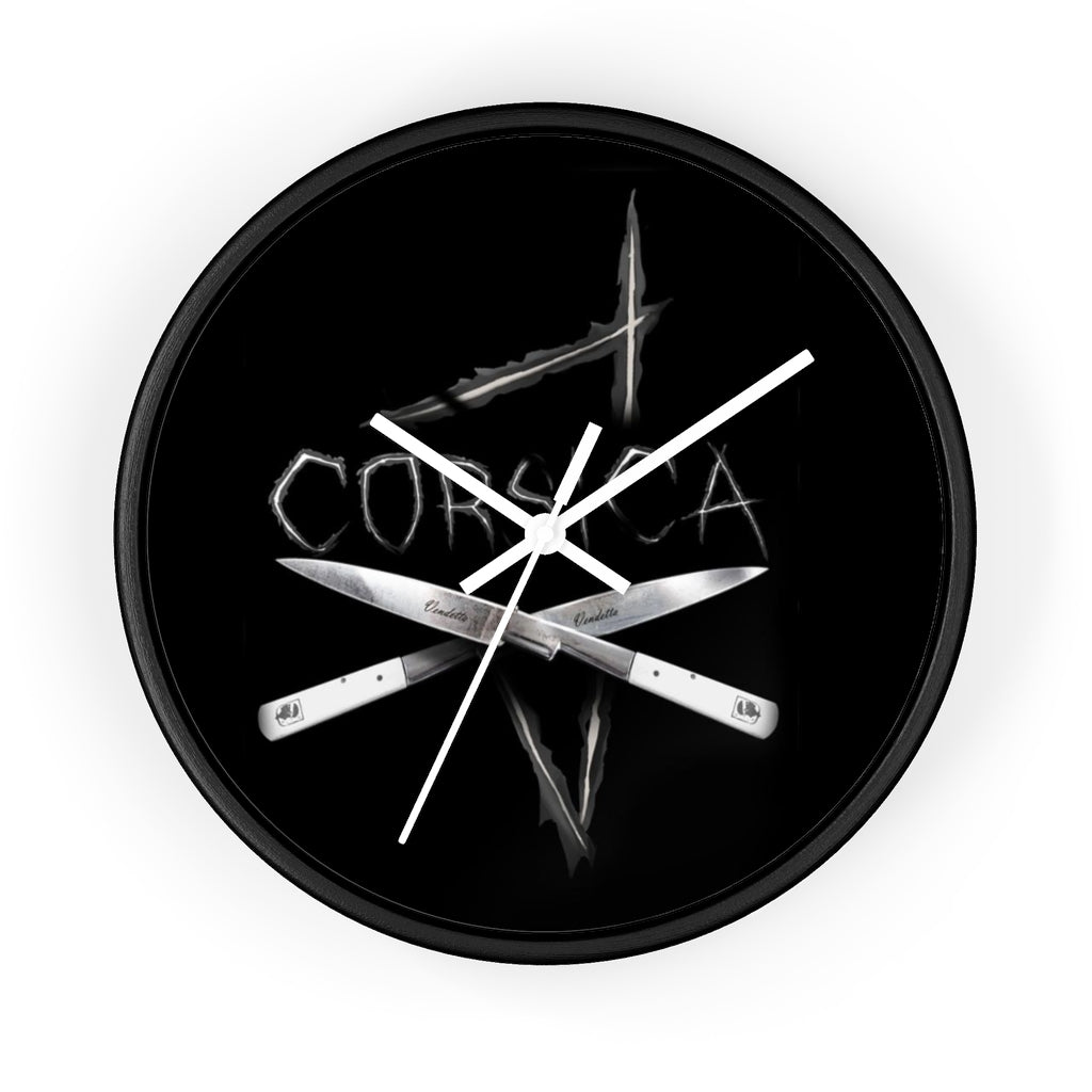 horloge Vendetta Corsa - Ochju Ochju Black / White / 10" Printify Home Decor horloge Vendetta Corsa